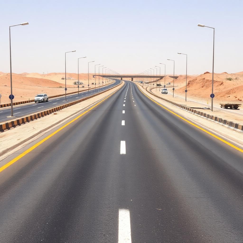 سفلتة طريق الملك سلمان